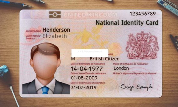 UK fake ID and Real UK ID